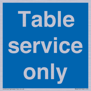 Table service only